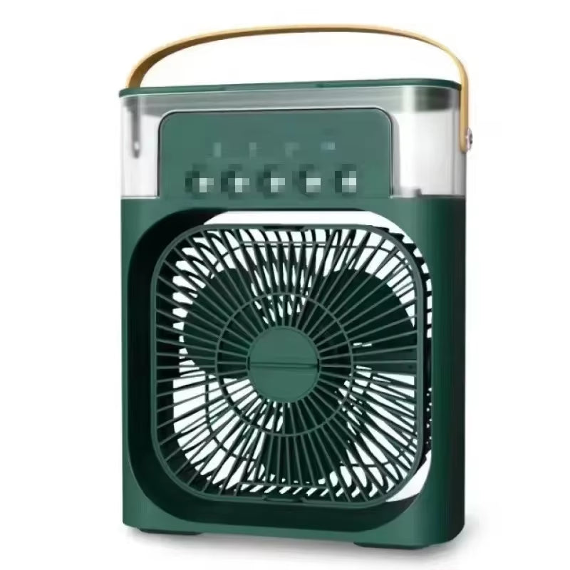 Portable Fan Air Conditioners USB Electric Fan Air Cooler LED Night Light Water Mist Fun 3 in 1 Air Humidifier for Home