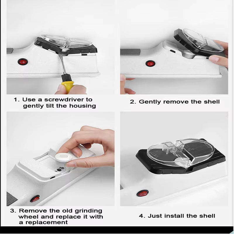 Electric Knife & Scissor Sharpener – Fast, Safe, and Effortless Precision