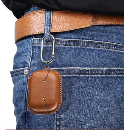 for Airpods Pro 2 Case Leather, Airpods Pro Leather Case Cover with Keychain Airpods Strap Compatible with Apple Airpods Pro 2Nd Generation 2023 2022/ Airpods Pro 2019 (Front LED Visible),Brown