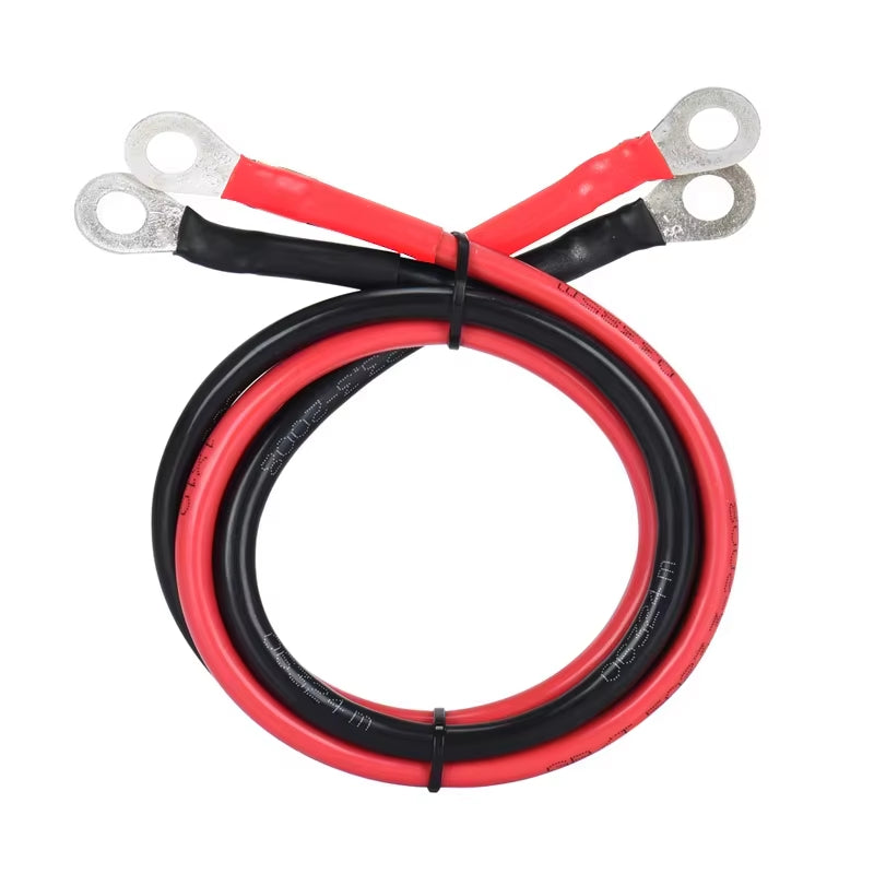 VILASTING Battery Inverter Cable Set with Terminals 8/6AWG Stranded Copper Cord Solar Power Connection Wire with Lug