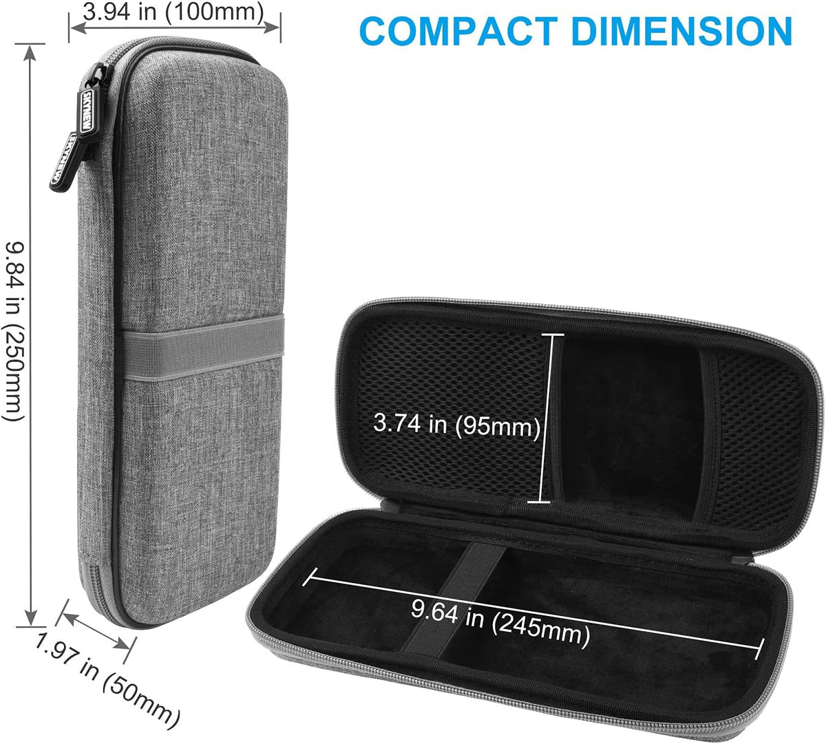 Powerbank Hard Travel Case Compatible RAV Power 26800/20100/20000Mah, Anker Power Core 26800Mah/ Powercore +26800Mah, ROMOSS 30000Mah, Miady Charger, Ekrist, Lab599 Tx500 Radio(Light Grey)