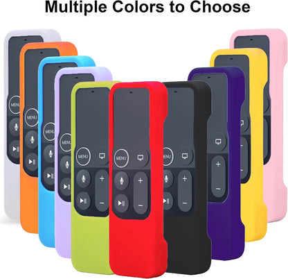 Silicone Case Compatible with Apple TV 4K 4Th 5Th Generation Siri Remote - Anti-Slip Shock Proof Soft Remote Cover Case Compatible with Apple TV 4K 4Th 5Th Gen Siri Remote Controller -Red